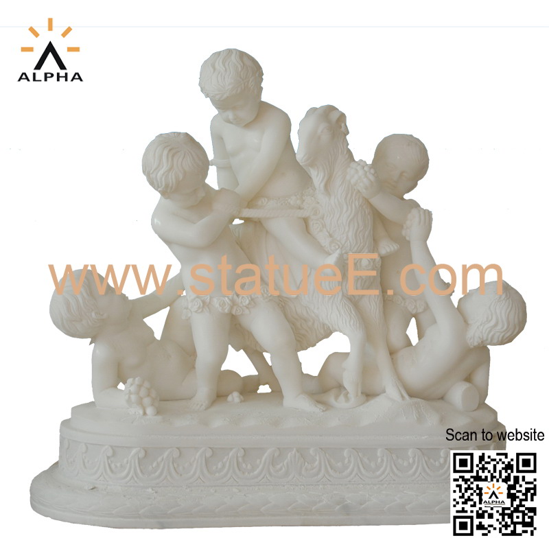 Marble baby statue